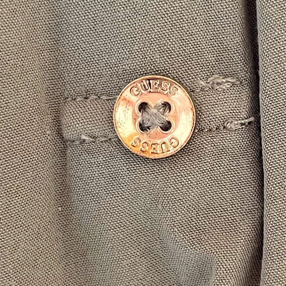 GUESS dress mini dress guess top shirt army green guess mini dress dresses - Picture 3 of 4